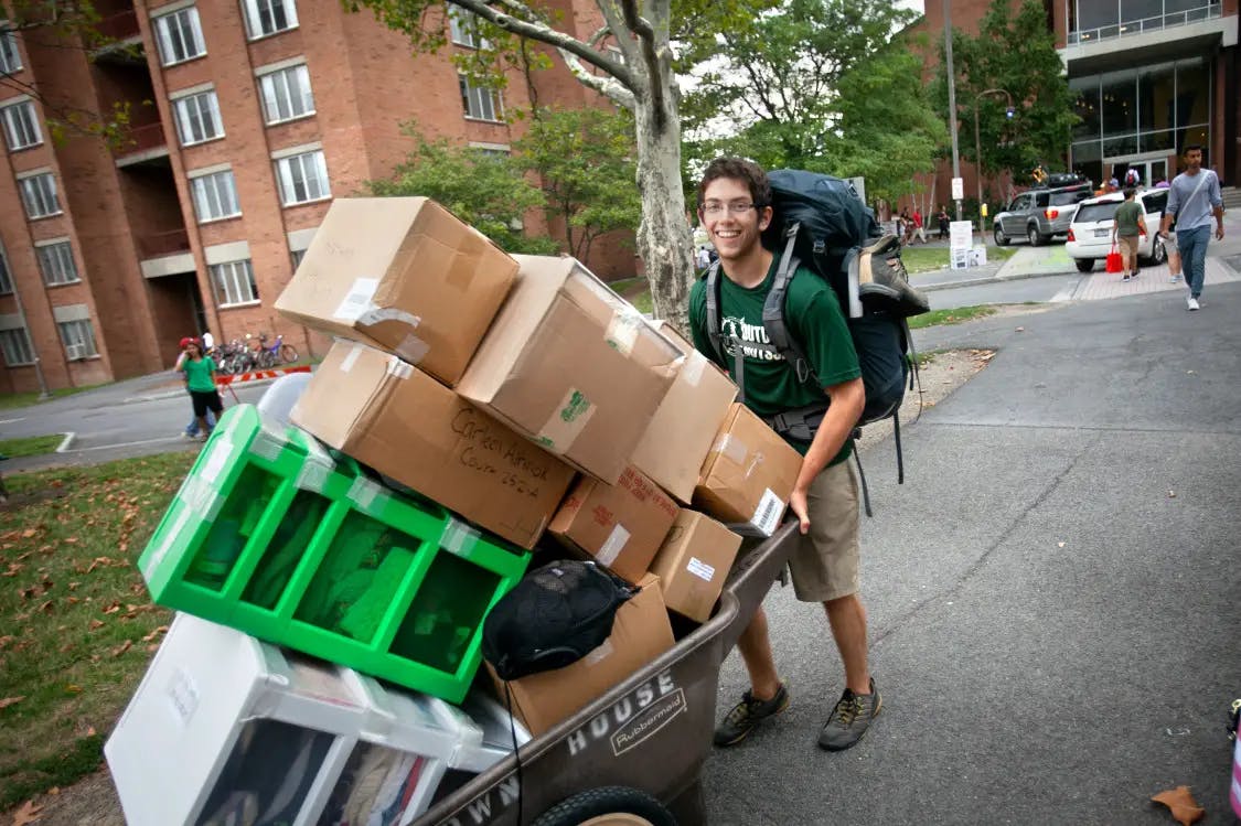 College students on move-in day